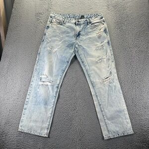 Vintage Southpole Jeans Mens 36x30 Blue Cotton Denim Straight Distressed Faded